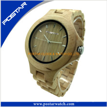 Nouvelles montres en bois faites sur commande de vente en gros en bois pur de conception 2016